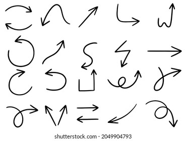 hand drawn doodle design elements. Hand drawn arrows, frames, borders, icons and symbols. Cartoon style infographics elements. white background.