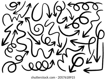hand drawn doodle design elements. Hand drawn arrows, frames, borders, icons and symbols. Cartoon style infographics elements. white background.