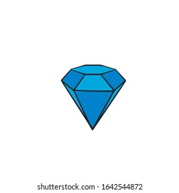 hand drawn doodle diamond icon illustration vector isolated background