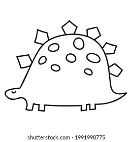 dinosaurios de doodle dibujados a mano para niños coloreando divertidos y lindos dibujos vectores EPS10