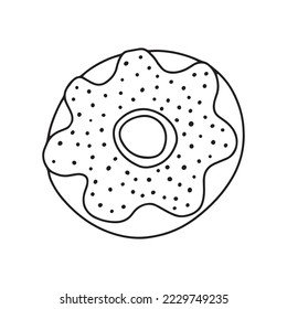 Hand drawn doodle donut vector illustration