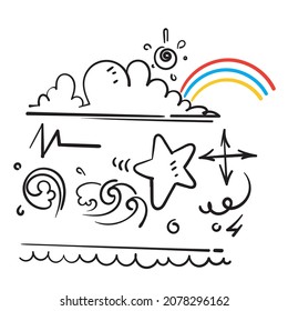 handgezeichnetes doodles Zeichnungselement einzeln auf Hintergrund