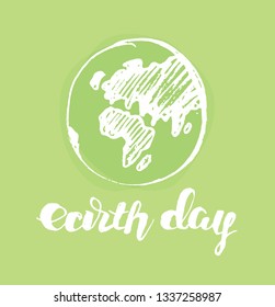 Hand drawn doodle earth day banner