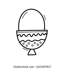 Hand drawn doodle egg icon Vector illustration for backgrounds, textile prints, menu, web and graphic design.
