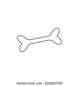 elemento de doodle dibujado a mano para Halloween. hueso blanco. ilustración vectorial aislada en fondo blanco