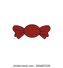 elemento de doodle dibujado a mano para Halloween. Caramelos de Halloween. ilustración vectorial aislada en fondo blanco
