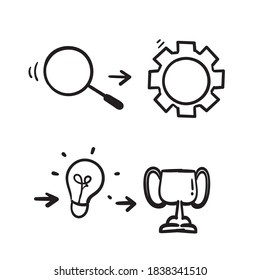 hand drawn doodle element for infographic purpose icon illustration vector isolated