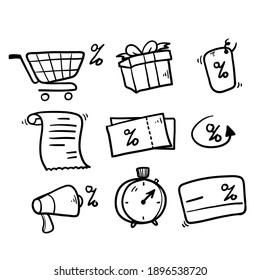 hand drawn doodle element symbol for Loyalty card, incentive program illustration icon