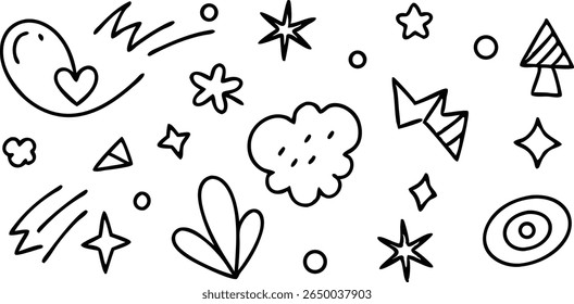 Hand drawn doodle elements vector background