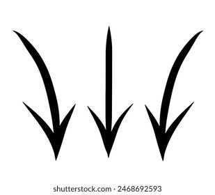 Hand Drawn doodle emphasis arrow icon. vector graphic illustration