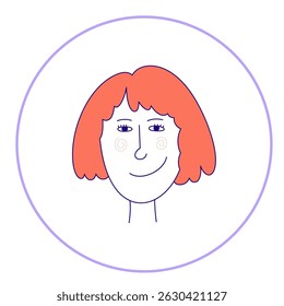 Hand drawn doodle face. Simple avatar portrait of men, woman various ages for social media, apps, icons, website