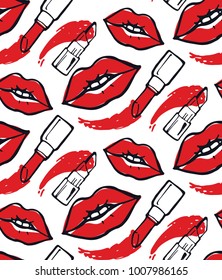 Hand drawn doodle fashion pattern