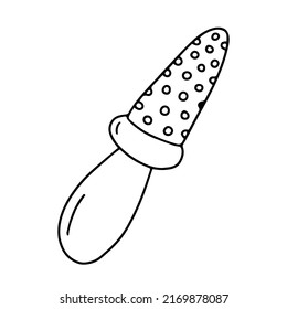 Hand drawn doodle feeder nibbler illustration. Vector device for complementary feeding illustration. 