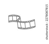 hand drawn doodle film strip illustration vector
