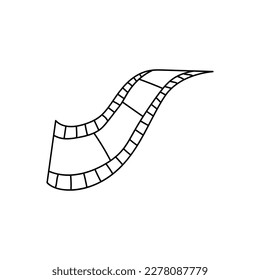hand drawn doodle film strip illustration vector