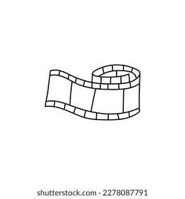 hand drawn doodle film strip illustration vector