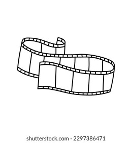 hand drawn doodle film strip illustration vector