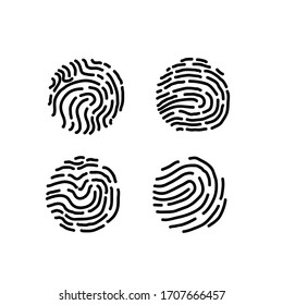 hand drawn doodle fingerprint illustration vector with doodle style 