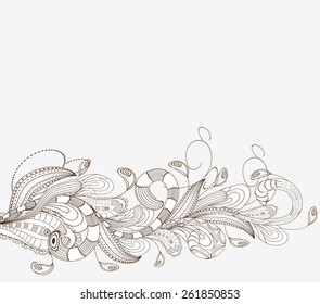 Hand Drawn doodle floral background