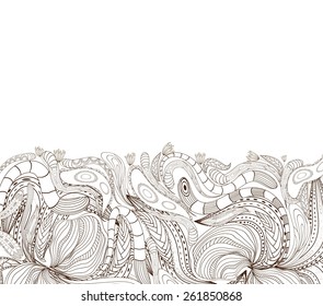 Hand Drawn doodle floral background