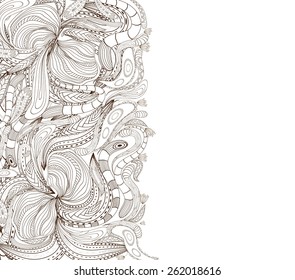 Hand Drawn doodle floral background