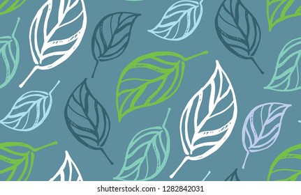 Hand drawn doodle floral pattern background textile texture fabric