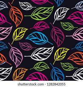 Hand drawn doodle floral pattern background textile texture fabric