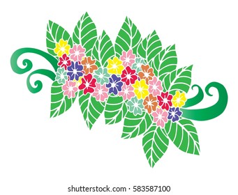 Hand drawn doodle floral pattern 
