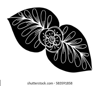 Hand drawn doodle floral pattern 