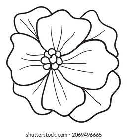 Hand drawn Doodle Floral Wreath Decorative Ornament for Border Card Invitation