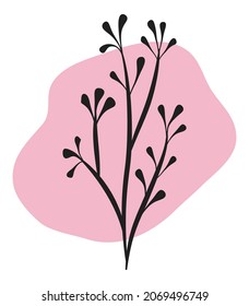 Hand drawn Doodle Floral Wreath Decorative Ornament for Border Card Invitation