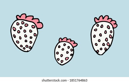 Ilustración de la cabeza de la flor del doodle dibujada a mano. Elemento floral simple aislado en fondo azul