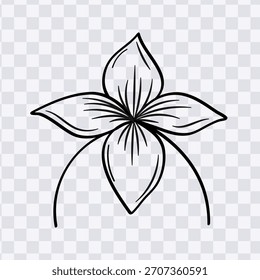 Desenhado à mão rabiscar linha de flor arte decoração ilustração vetor