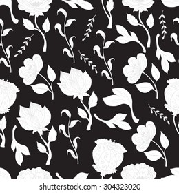Hand drawn doodle flowers