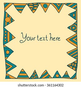 Hand drawn doodle frame 