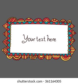 Hand drawn doodle frame 