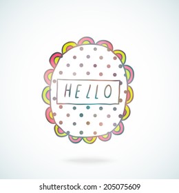 Hand drawn doodle frame banner