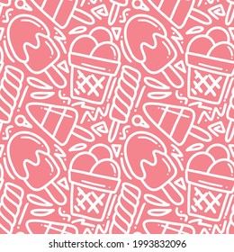 Menú fresco de doodle dibujado a mano en el día soleado con iconos y elementos de diseño