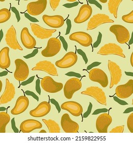 Papel de fondo de fondo del patrón impecable del mango divertido del doodle dibujado a mano