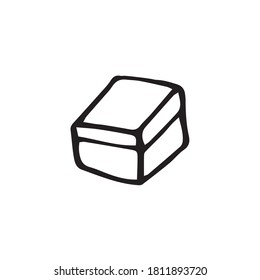Handgezeichnetes Doodle-Geschenkset. Vektorgrafik