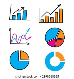 handgezeichnete doodle-Diagramm-Vektorgrafik einzeln