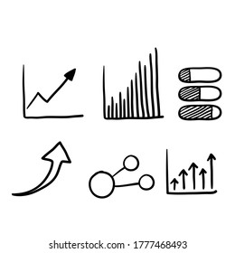 gráfico de doodle dibujado a mano ilustración estilo de línea vectorial