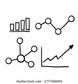 hand drawn doodle graph illustration vector line style