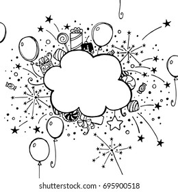 hand drawn doodle greeting card