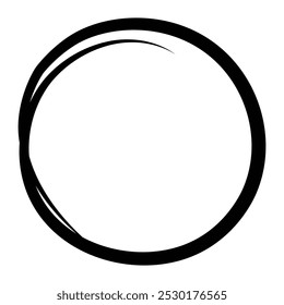 Hand drawn doodle grunge circle highlights. Round scrawl frames ellipses. Collection of brush drawn marker elements.