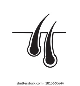 hand drawn doodle hair icon illustration vector isolated background