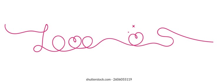 Hand drawn doodle heart. Stroke is editable so you can make it thiner or thicker. Continuous seamless line art drawing. 