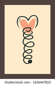 hand drawn doodle heart vector illustration . creative designs for fabric, wrapping, wallpaper, textile, apparel. 