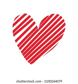 Hand drawn doodle heart. Vector illustration of love symbol