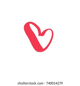 hand drawn doodle Heart. Vector illustration